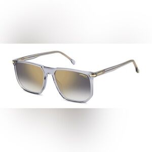 Carrera Clear Gray Frame Sunglasses with Gold Detailing